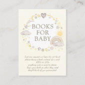 Boho Waterverf Regenboog Boeken voor Baby Informatiekaartje (Voorkant)