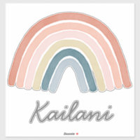 Boho Waterverf Regenboog en Naam