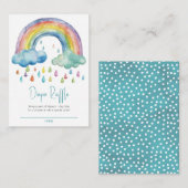 Boho Waterverf Regenboog Luier Raffle Informatiekaartje (Voorkant / Achterkant)