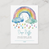 Boho Waterverf Regenboog Luier Raffle Informatiekaartje (Voorkant)