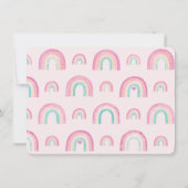 Boho Waterverf Regenboog Meisje Verjaardag Afbeeld Bedankkaart (Achterkant)