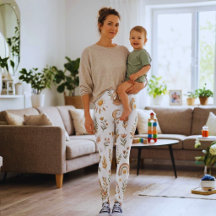 Boho Waterverf Regenboog Pastel Bloem Leggings