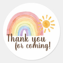 Boho Waterverf regenboog zon dank u