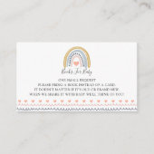 Boho Waterverf regenboogboeken voor Baby Informatiekaartje (Voorkant)