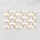 Boho Waterverf regenboogboeken voor Baby Informatiekaartje (Achterkant)