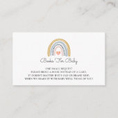 Boho Waterverf regenboogboeken voor Baby Informatiekaartje (Voorkant)
