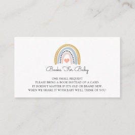 Boho Waterverf regenboogboeken voor Baby Informatiekaartje