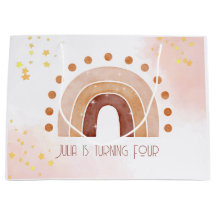 Boho waterverf regenboogdag