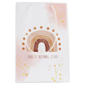 Boho waterverf regenboogdag medium cadeauzakje (Voorkant)