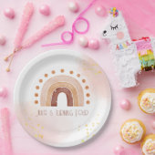 Boho waterverf regenboogdag papieren bordje (Feest)