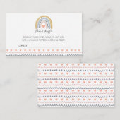 Boho Waterverf regenboogschieten voor Baby Informatiekaartje (Voorkant / Achterkant)