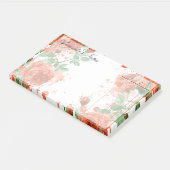 Boho Waterverf rode rozen 10" x 6" Post-it® Notes (Schuin)