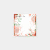 Boho Waterverf rode rozen 3" x 3" Post-it® Notes (Voorkant)