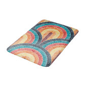 Boho Waterverf Rood Blauwgroen Sinaasappel Regenbo Badmat (Gekanteld)