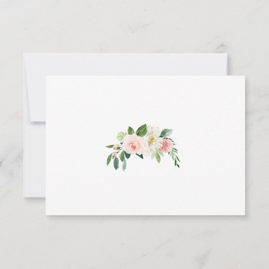 Boho Waterverf Roze Blosems Bruiloft RSVP Kaartje (Achterkant)