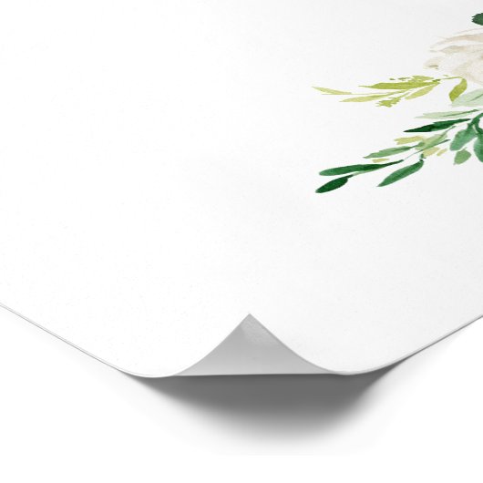 Boho Waterverf Roze Floral Welkomstbord Poster (Hoek)