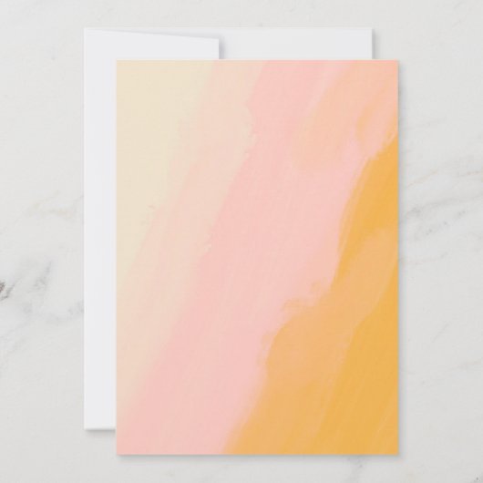 Boho Waterverf Roze Gele Bridesmaïde Voorstel (Achterkant)