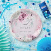 BOHO Waterverf Roze Papierpapier Bord (Feest)