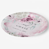 BOHO Waterverf Roze Papierpapier Bord (Gekanteld)