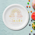 Boho Waterverf roze regenboog meisje Baby shower Papieren Bordje<br><div class="desc">Vier de komende komst met ons Blue Boho Waterverf Rainbow Girl Baby shower ontwerp. Dit charmante ontwerp heeft een delicate waterverf regenboog in rustgevende roze tinten, ideaal voor het instellen van een grillige en vreugdevolle toon voor uw baby shower. Personaliseer het met alle evenementendetails om creëer een onvergetelijke uitnodiging te...</div>