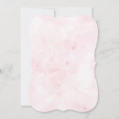 Boho Waterverf roze rozen en veren Save The Date (Achterkant)