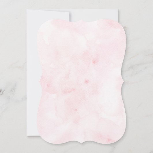 Boho Waterverf roze rozen en veren Save The Date (Achterkant)