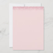 Boho Waterverf Roze Teddy Bear Meisje Baby shower Kaart (Achterkant)