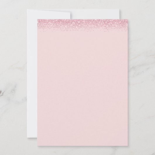 Boho Waterverf Roze Teddy Bear Meisje Baby shower Kaart (Achterkant)