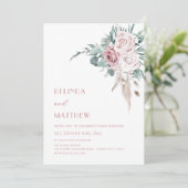 Boho Waterverf Rozen Modern Kaart (Staand voorkant)