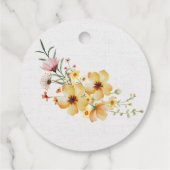 Boho Waterverf rustieke Wildbloemen Baby shower Bedankjes Labels (Achterkant)