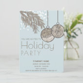 Boho waterverf sneeuw ornamenten corporate Vakanti Kaart (Staand voorkant)