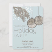 Boho waterverf sneeuw ornamenten corporate Vakanti Kaart (Voorkant)