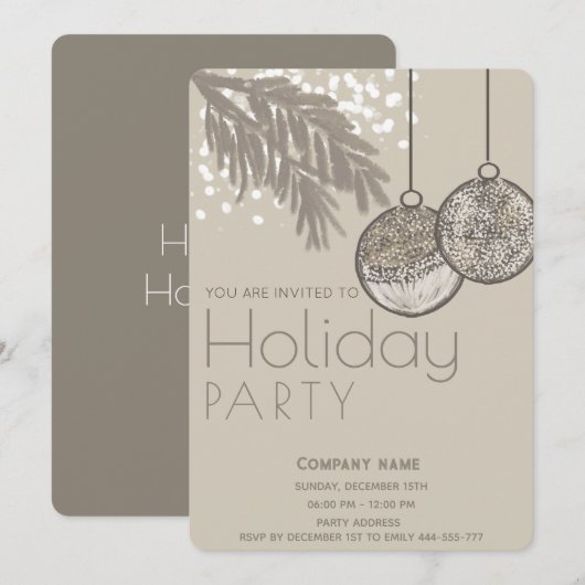 Boho waterverf sneeuw ornamenten corporate Vakanti Kaart (Voorkant / Achterkant)