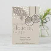Boho waterverf sneeuw ornamenten corporate Vakanti Kaart (Staand voorkant)