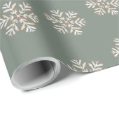Boho Waterverf Snowflake Pattern Cadeaupapier (Rol Hoek)