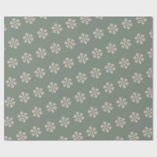 Boho Waterverf Snowflake Pattern Cadeaupapier (Vlak)