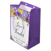 Boho Waterverf Spring Flowers Wedding Medium Cadeauzakje (Achterkant Gekanteld)