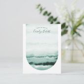Boho Waterverf Stropdas-Dye Custom Stationery - Gr (Staand voorkant)