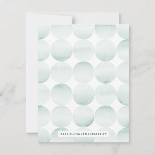 Boho Waterverf Stropdas-Dye Custom Stationery - Gr (Achterkant)