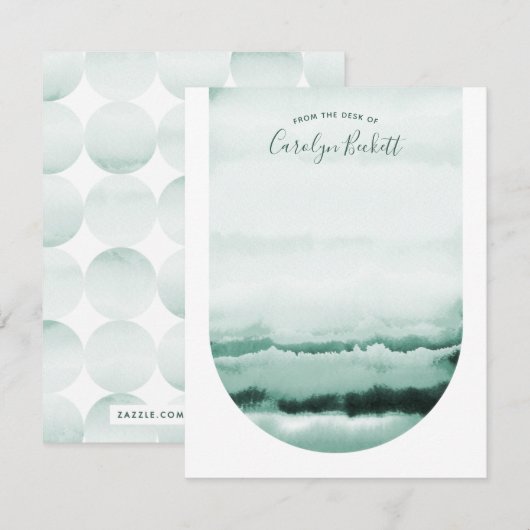 Boho Waterverf Stropdas-Dye Custom Stationery - Gr (Voorkant / Achterkant)