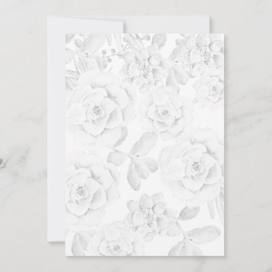 boho waterverf succulent bruiloft behalve de data save the date (Achterkant)