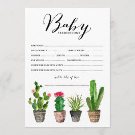 Boho Waterverf Succulents Baby Predicants Kaart