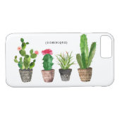 Boho Waterverf Succulents Personalized Case-Mate iPhone Case (Achterkant (Horizontaal))