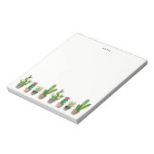 Boho Waterverf Succulents Personalized Notitieblok (Linkerzijde)