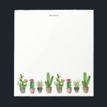 Boho Waterverf Succulents Personalized Notitieblok<br><div class="desc">Kleurrijk en whimsical note pad met waterverf potter succulents. Dit zal een perfect accent zijn voor je kantoor.</div>