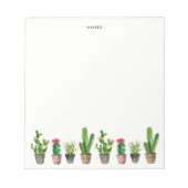 Boho Waterverf Succulents Personalized Notitieblok (Voorkant)