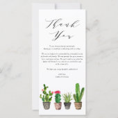 Boho Waterverf Succulents Wedding Bedankt (Voorkant)