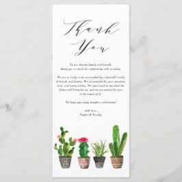 Boho Waterverf Succulents Wedding Bedankt