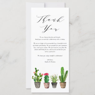 Boho Waterverf Succulents Wedding Bedankt