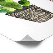 Boho Waterverf Succulents Welcome Wedding Sign Poster (Hoek)